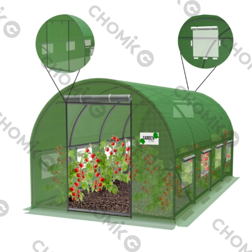 Garden Line 4-сегментний садовий тунель із плівки, зелений New Solution 4 x 2,5 x 2 м, TUN3069 - Home Club