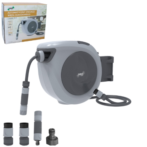 Garden Line Автоматичний намотувач садового шланга зі шлангом - 15 м, ZHO9739 - Home Club