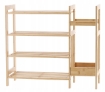 Chomik 4-Уровенная Бамбуковая Стенда С Дополнительной Боковой Полкой 73,5x28x66 См, PHO7001 - Home Club, зображення 4