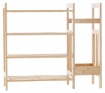 Chomik 4-Уровенная Бамбуковая Стенда С Дополнительной Боковой Полкой 73,5x28x66 См, PHO7001 - Home Club, зображення 5
