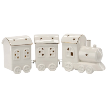 Chomik Фигурка Рождественская - Поезд С Вагонами Белый 28,8 x 6,6 x 10,5 См Led, GOT1207 - Home Club