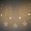 Chomik Светодиодная завеса «Звезды» 138L, длина 3 + 2 м, теплый белый цвет, для внутреннего/наружного использования, LED3997 - Home Club, зображення 5