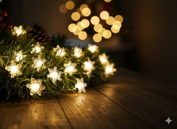 Chomik Світловий Ланцюг Led Сніжинки 20 Л На Батареї, LED4208 - Home Club