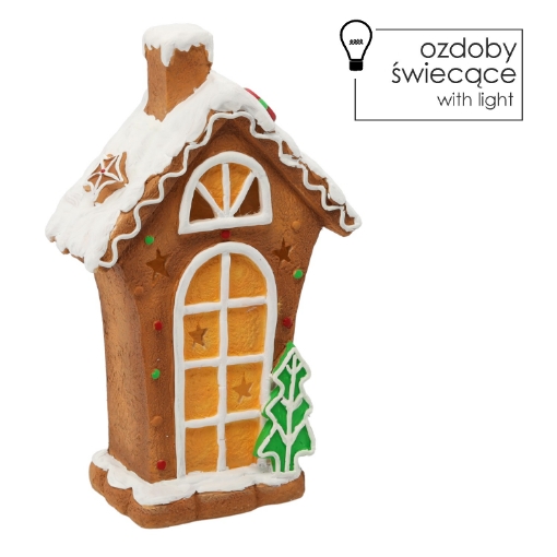 Chomik Фигурка Рождественская - Светящаяся Хатина Из Печенья Led 27 x 14 x 44,5 См, GOT4794 - Home Club