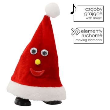 Chomik Шапка Санта-Клауса, ходячая и играющая, 20,5 см, SAT7023 - Home Club