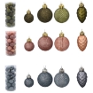 Chomik Набор из 31 елочной игрушки 3-4,5 см, оливковый/медно-серый/графитовый микс узоров, GIF7160 - Home Club