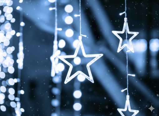 Chomik Світлова Завіса Led Зірки 138L Довжина 3 + 2 М Холодний Білий Внутрішній/Зовнішній, LED0238 - Home Club