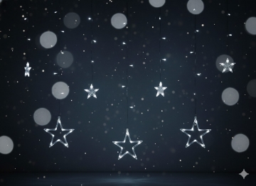 Chomik Светодиодная гирлянда «Звездочки» 138L, длина 3 + 2 м, холодный белый свет, для внутреннего/наружного использования, LED0238 - Home Club