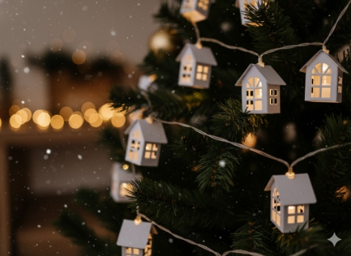 Chomik Світлодіодна Гірлянда Металеві Будинки 10 Л На Батареях, LED1402 - Home Club