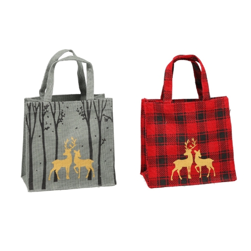 Chomik Ютовая Сумка Bożonar. 20 x 20 x 10 см Ренифер Микс Цветов, IKA3772 - Home Club