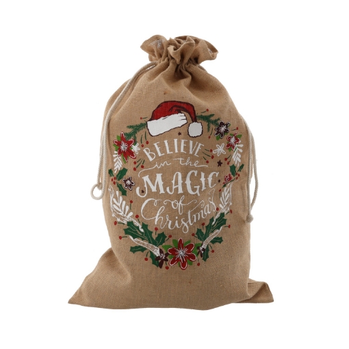 Chomik Джутовый Мешок Bożonar. 86 x 53 см Magic Christmas, IKA3826 - Home Club