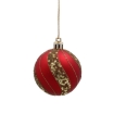 Chomik Набор из 8 елочных шаров, красных, 6 см, различные дизайны, BAI5768 - Home Club, зображення 6