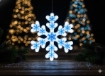 Chomik Сніжинка Синя 40 См Неон Led Холодний Білий, LED8332 - Home Club