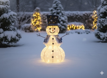 Chomik Праздничное Украшение - Снежной Человек Led 1,2 М 100Л Теплый Белый Внутри/Снаружи, LED8400 - Home Club