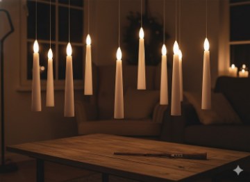 Chomik Кпл. 10 Підвісних Свічок Led З Паличкою 1,5 X 15,5 См, LED9452 - Home Club