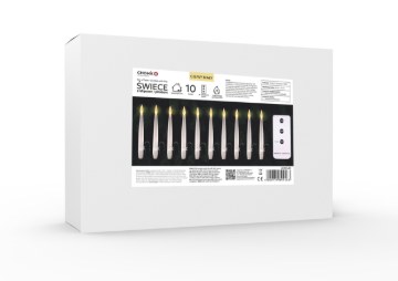 Chomik Кпл. 10 Свічок З Кліпсом І Пультом 1,5 X 16 См, LED9483 - Home Club