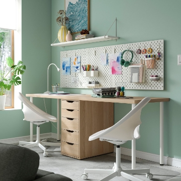 ІКЕА Письмовий стіл LAGKAPTEN ЛАГКАПТЕН / ALEX АЛЕКС, 296.076.68 - Home Club