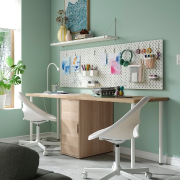 ІКЕА Письмовий стіл LAGKAPTEN ЛАГКАПТЕН / ALEX АЛЕКС, 196.076.78 - Home Club