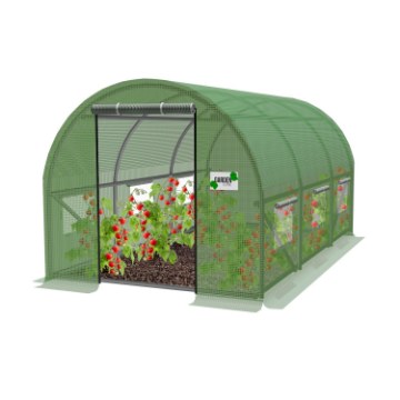 Garden Line 3-секционный садовый пленковый туннель, зеленый, 3,5 x 2 x 2 м, TUN5576 - Home Club