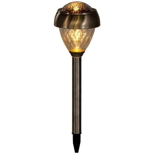 Garden Line Солярна Лампа Leya 9,2 x 9,2 x 38 См Срібна Тепло-Біла, SOL4238 - Home Club