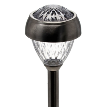 Garden Line Солярна Лампа Leya 9,2 x 9,2 x 38 См Срібна Тепло-Біла, SOL4238 - Home Club