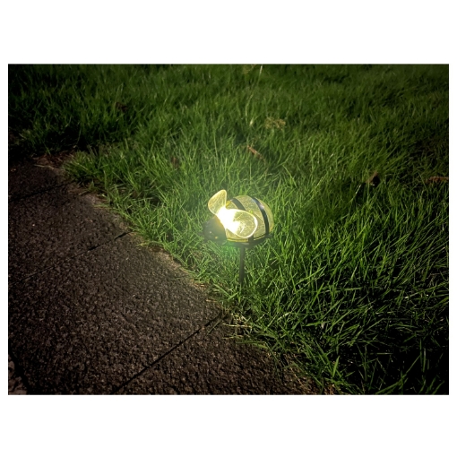 Garden Line Солярна Лампа Funny Бджола 7,5 x 6 x 14 См Тепло-Біла, SOL5691 - Home Club