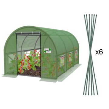 Garden Line 3-секционный садовый пленковый туннель, зеленый, 3 x 2 x 2 м, версия 2, TUN6209 - Home Club