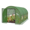 Garden Line 3-секционный садовый пленковый туннель, зеленый, 4 x 2,5 x 2 м, с дверью на петлях, TUN6216 - Home Club