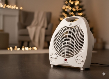 Chomik Електричний Термовентилятор / Фарелька З Безпечним Вимикачем Білий 2000 Вт, FIN7254 - Home Club