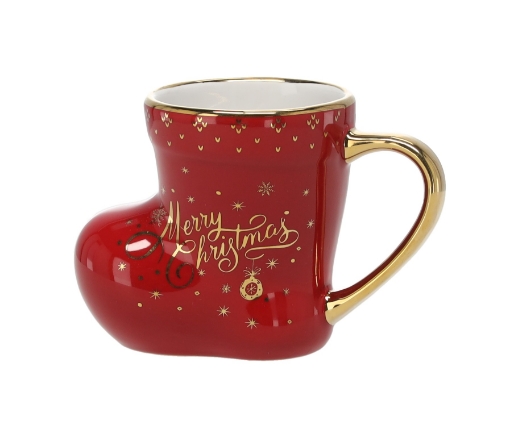 Chomik Порцелянова чашка «Черевичок» 230 мл, різдвяний мікс кольорів, LIL6026 - Home Club