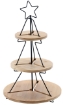 Chomik 3-ярусная подставка из бамбука и металла в форме елки, 28x45 см, MUT4635 - Home Club, изображение 2