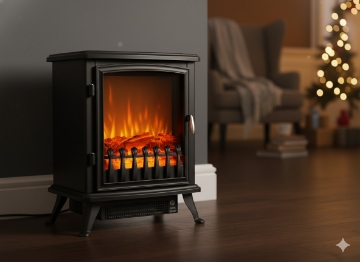 Chomik Электрический Камин - Имитация Пламени - 41,5 x 28 x 50,8 См - 900/1800 Вт, FIN5997 - Home Club