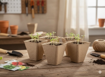 Garden Line Kpl.18 Шт. Торфових Горщиків 8 x 8 x 8 См, EDA8495 - Home Club