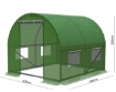 Garden Line 2-сегментний садовий тунель із плівки, зелений, 2 x 2 x 2 м, TUN5545 - Home Club, зображення 4