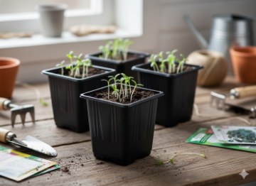 Garden Line Набор из 9 пластиковых горшков размером 9 x 9 x 10 см., EDA3296 - Home Club