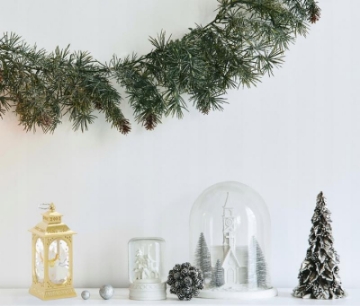 Chomik Праздничный Фонарик 5,2 x 5,2 x 12,5 см С Led-Вставкой Серебряной/Золотой/Белой Цвета С Ангелом, LED2577 - Home Club