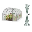Garden Line 4-сегментний білий садовий тунель з плівки 6 x 3 x 2 м, TUN5214 - Home Club, зображення 2