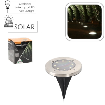 Garden Line Кпл. 4 Сонячні Лампи Грунтові Срібні 11,5 X 11,5 X 2,3 См, SOL6655 - Home Club