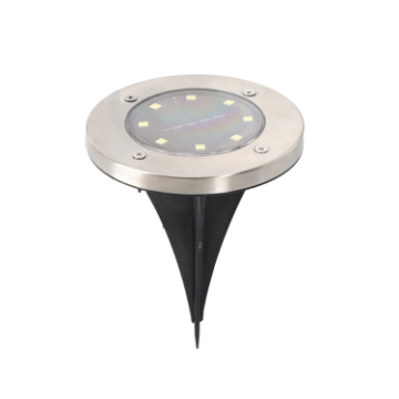 Garden Line Кпл. 4 Сонячні Лампи Грунтові Срібні 11,5 X 11,5 X 2,3 См, SOL6655 - Home Club