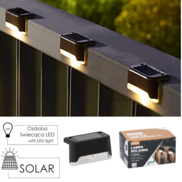 Garden Line Kpl.4 Сонячних Ламп 8 x 4,5 x 4,5 См Linus Led Тепло-Білий, SOL3729 - Home Club