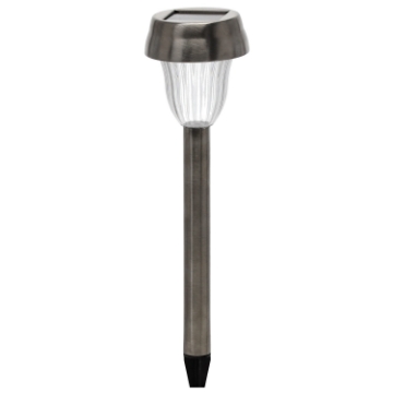 Garden Line Солярна Лампа Mino 7,5 x 7,5 x 36 См Срібна Холодно-Біла, SOL4276 - Home Club