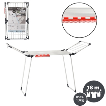 Chomik Сушилка Для Білизни З Двома Держачами Для Шкарпеток «Renata» Біла 174 x 61 x 106 См, TAD1419 - Home Club