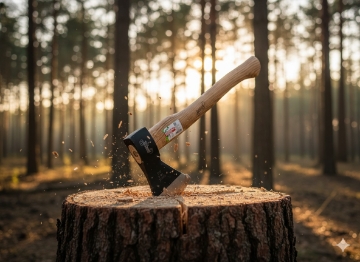 Garden Line Строительная топор 1000 г с деревянным рукояткой 40 см, TAN4199 - Home Club