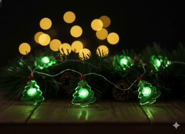 Chomik Светодиодная гирлянда для елки, 20 лампочек, работает от батареек, LED4192 - Home Club