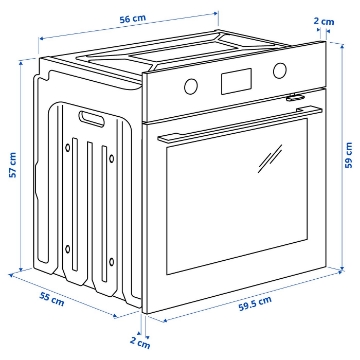 ІКЕА Духовка з конвекцією FRILLESBO, 106.002.47 - Home Club