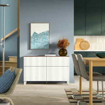 ІКЕА Комбінована стелажна система з дверцятами BESTÅ БЕСТО, 595.981.01 - Home Club