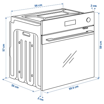 ІКЕА Духовка з конвекцією SPJUTBO, 806.002.77 - Home Club