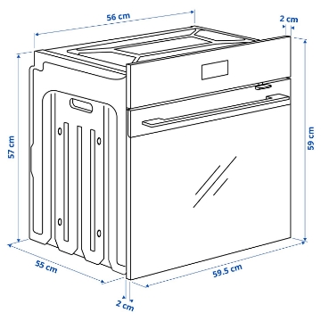 ІКЕА Духовка з конвекцією FRILLESBO, 906.002.86 - Home Club