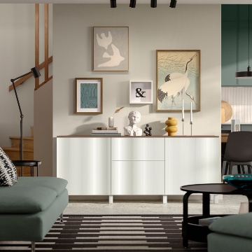 ІКЕА Комбінація з висувними ящиками BESTÅ БЕСТО, 196.028.12 - Home Club