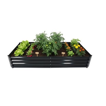 Garden Line Грядка для овощей и цветов 180 x 90 x 30 см, прямоугольная, антрацит, ZAK8410 - Home Club